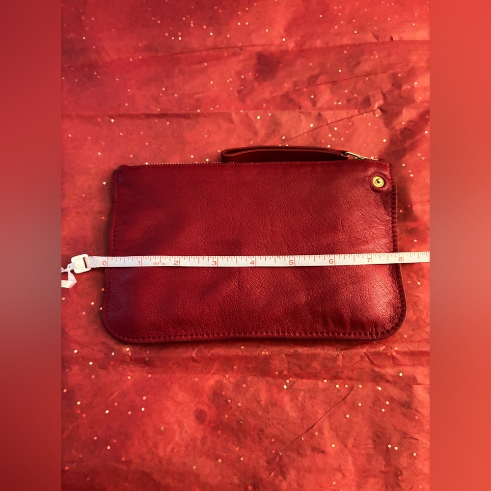 Mansur Gavriel Soft Lambskin Leather Pouch Wristlet Jewelry bag 8 x 5 - Picture 12 of 14